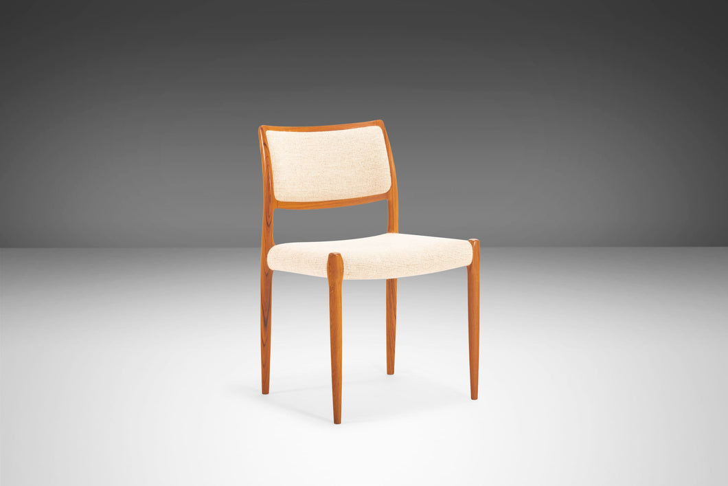 Model 80 Dining / Desk Chair in Teak w/ Original Upholstery by Niels Otto Møller for J.L. Møller Mobelfabrik, Denmark, c. 1960's-ABT Modern