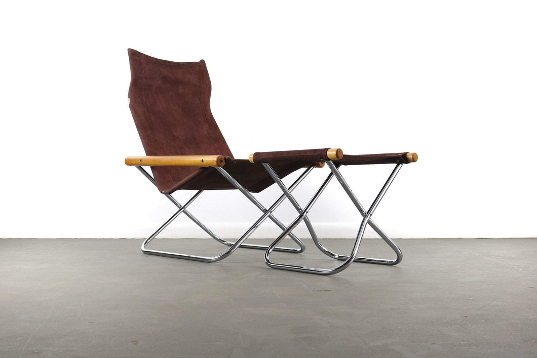 NY Folding Chair and Ottoman by Takeshi Nii, Japan, 1950s-ABT Modern