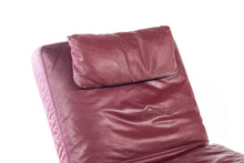 Load image into Gallery viewer, Natuzzi Chaise Lounge Chair in Rich Ox Blood Leather, Zeta Model-ABT Modern

