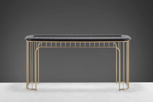 Load image into Gallery viewer, Nickel and Ebonized Oak Regency Console / Sofa Table, USA, c. 1970s-ABT Modern
