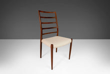 Load image into Gallery viewer, Niels Møller for J.L. Møllers Møbelfabrik Model No. 82 Dining Chair / Desk Chair in Rosewood and White Leather, Denmark-ABT Modern
