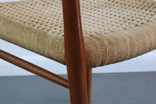 Load image into Gallery viewer, Niels Moller for Model No. 75 Side Chair in Teak w/ Papercord for J.L. MÃ¸llers MÃ¸belfabrik, Denmark-ABT Modern
