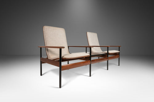 Norwegian Modern Two Seat Bench with End Table Attributed to Sven Ivar Dysthe, Norway, c. 1960s-ABT Modern