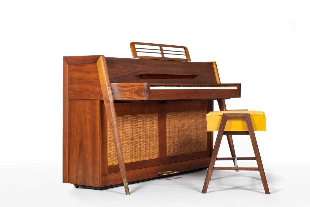 ON HOLD - Baldwin Acrosonic Piano in Walnut and Cane-ABT Modern