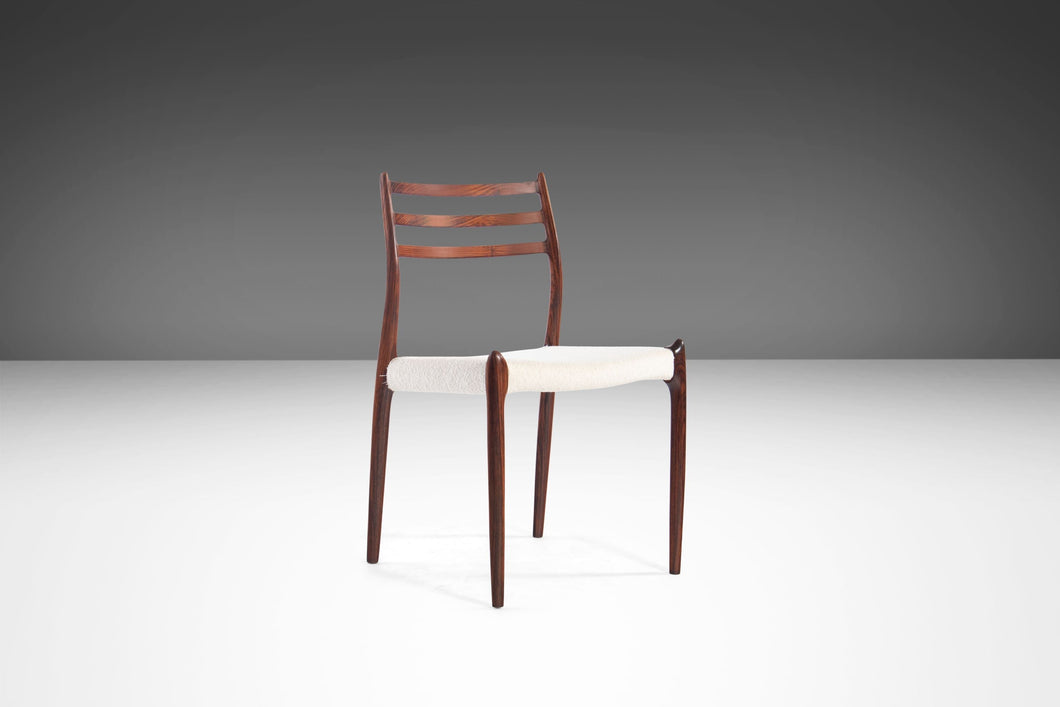 On Hold - Model 78 Rosewood & Brown Leather Dining Chair by Niels Møller for J.L. Møllers, 1960s-ABT Modern