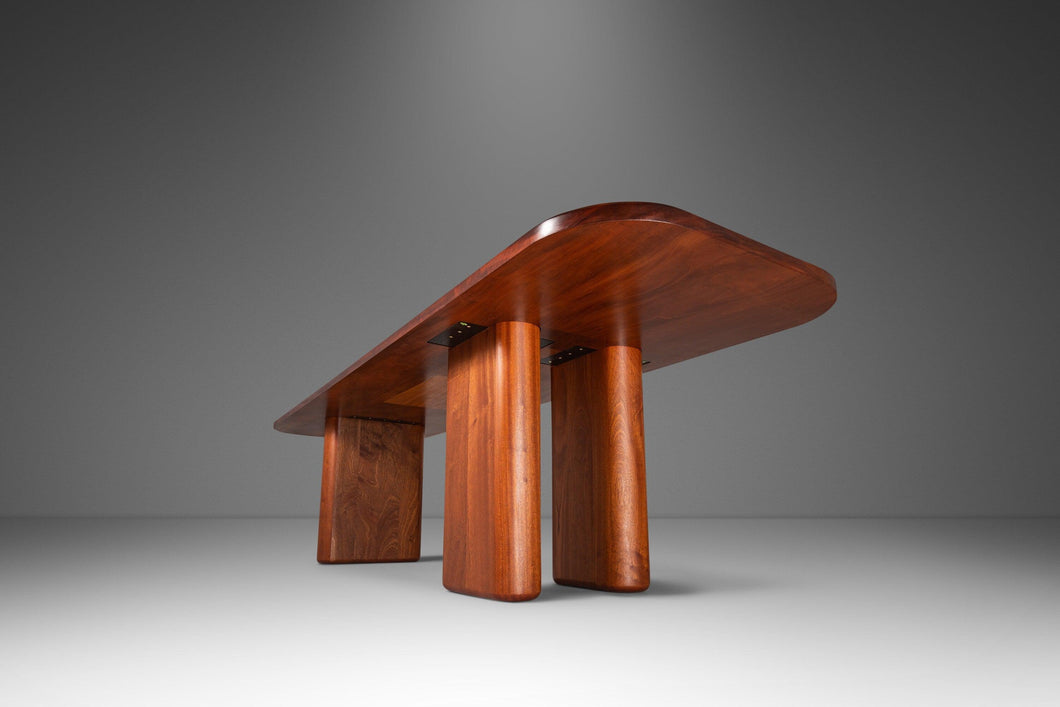 Organic Modern Conference Dining Table in Solid Madagascar Mahogany by Mark Leblanc, USA-ABT Modern
