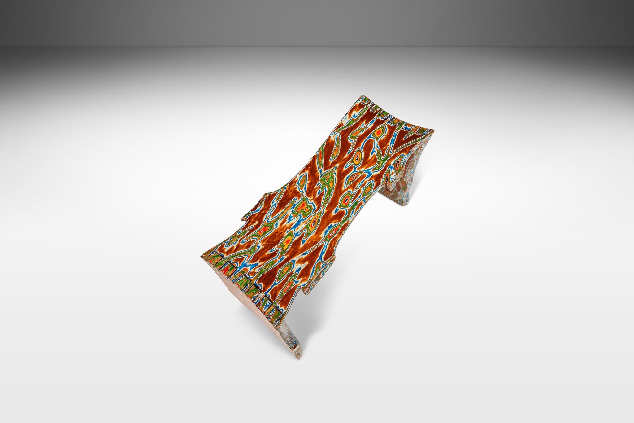 Organic Modern Studio Craft Bentwood Asymmetrical Abstract Bench by Je