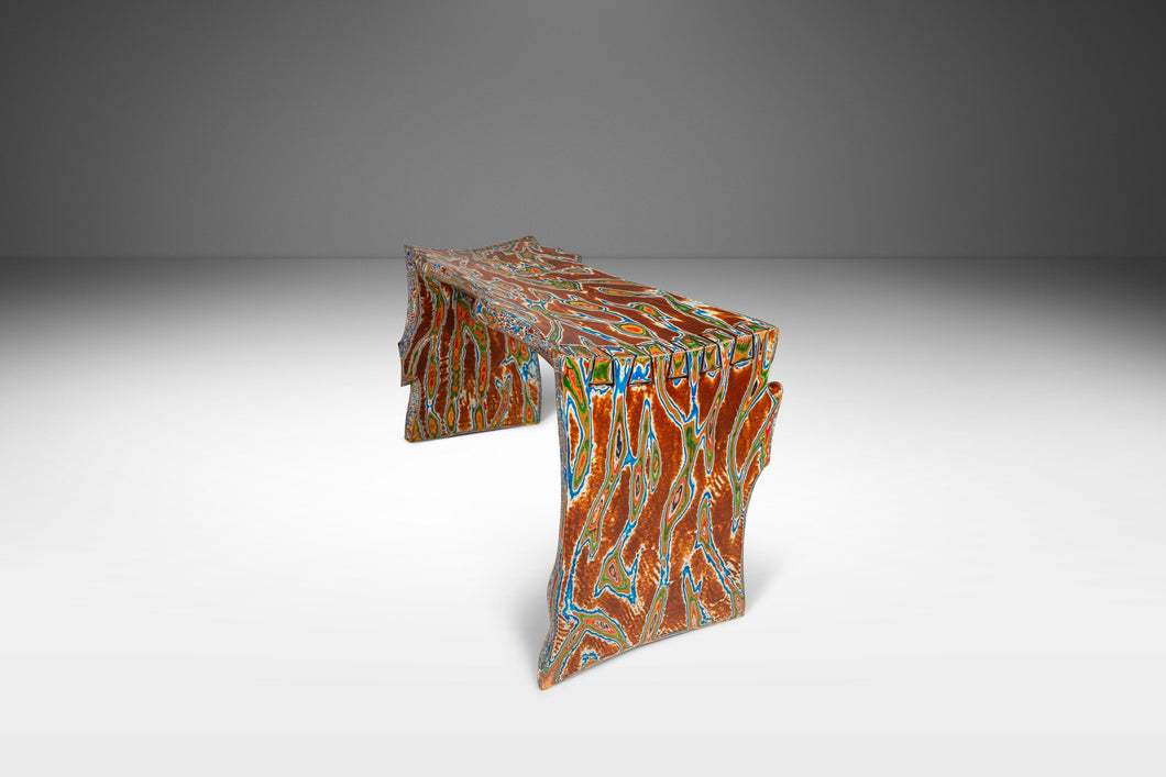 Organic Modern Studio Craft Bentwood Asymmetrical Abstract Bench by Jeremy Dunklebarger, USA-ABT Modern