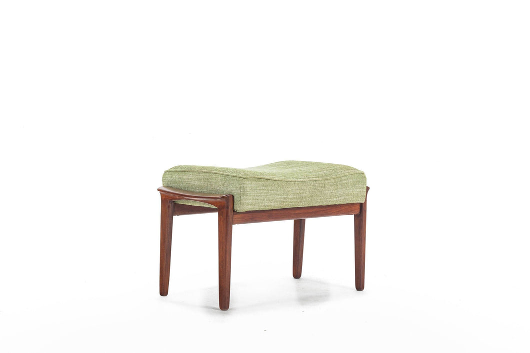 Ottoman by Ib Kofod for Larsen Kandidaten in Green Fabric-ABT Modern
