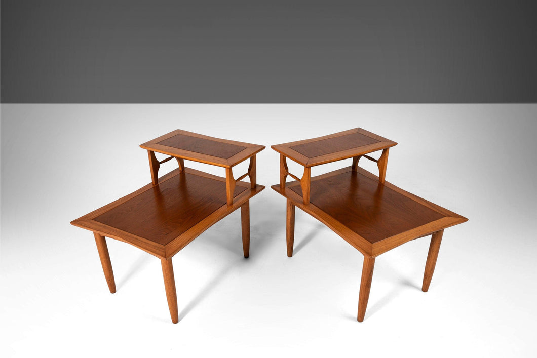 Pair of 2-Tier Mid Century Modern End Tables Attributed to Lubberts & Mulder for Tomlinson, c. 1960s-ABT Modern