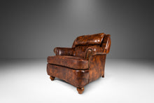 Load image into Gallery viewer, Patinaed French Club Chair / Cigar Chair &amp; Ottoman in Original Distressed Leather, France, c. 1940&#39;s-ABT Modern
