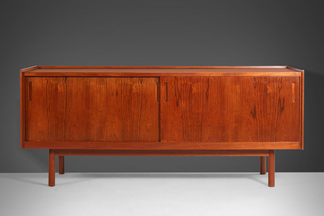 Petite Danish Modern Credenza in Teak by J. Clausen for Brande Mobelfabrik, c. 1960s-ABT Modern