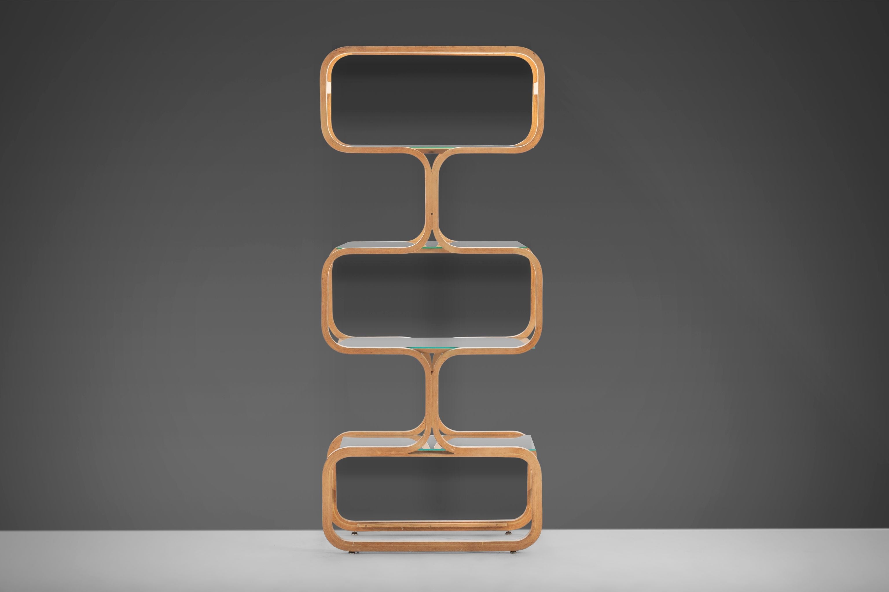 Bentwood & glass clearance etagere