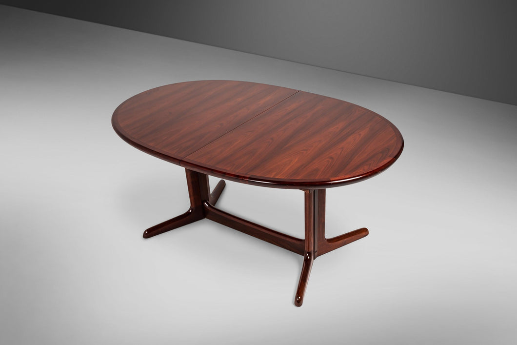 Rare Mahogany Extension Dining Table w/ Leaves by Schou Andersen Møbelfabrik, Denmark, c. 1970's-ABT Modern