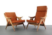 Load image into Gallery viewer, Rare Mid Century Modern Set of Two High back Chairs &quot;Knot&quot; Chairs by De Ster Gelderland in Solid Walnut-ABT Modern
