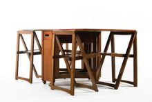 Load image into Gallery viewer, Romanian Drop Leaf Dining Table with Stow Away Four Chairs-ABT Modern
