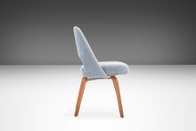 Load image into Gallery viewer, Saarinen Executive Armless Chair with Bentwood Legs In Gorgeous Original Blue Knoll Fabric, USA-ABT Modern
