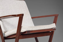 Load image into Gallery viewer, Sculptural Rocking Chair by Poul Volther for Frem Rojle in Afromosia Wood - Newly Upholstered, c. 1960s-ABT Modern
