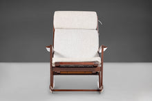 Load image into Gallery viewer, Sculptural Rocking Chair by Poul Volther for Frem Rojle in Afromosia Wood - Newly Upholstered, c. 1960s-ABT Modern
