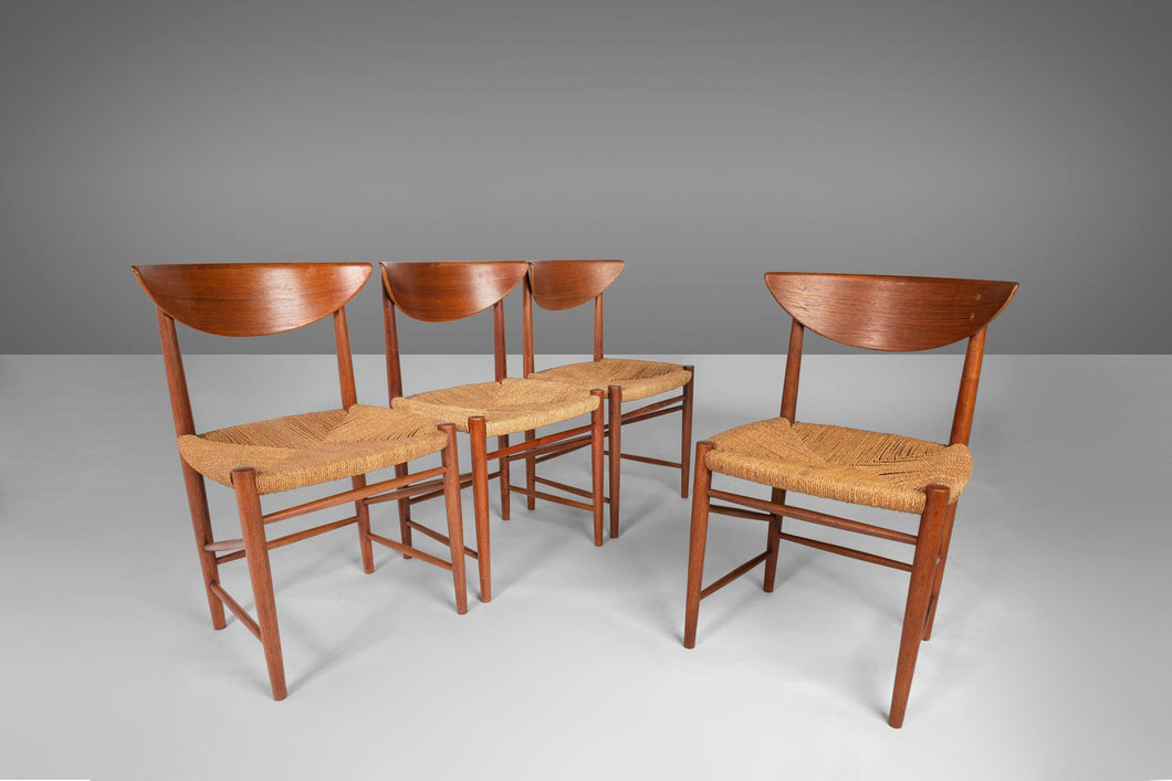 Set Of Four (4) Model 317 Dining Chairs by Peter Hvidt And Orla Möllgaard Nielsen for Soborg Mobelfabrik, c. 1956-ABT Modern