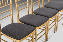 Load image into Gallery viewer, Set of 4 Bamboo Hollywood Regency Dining Chairs Powder Coated in Gold, c. 1970&#39;s-ABT Modern
