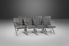 Load image into Gallery viewer, Set of Eight (8) &quot;Z&quot; Dining Chairs in Chrome and Original Fabric by Milo Baughman, USA, c. 1970&#39;s-ABT Modern
