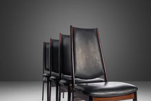 Load image into Gallery viewer, Set of Four (4) Afromosia Danish Modern High Back Dining Chairs, c. 1970s-ABT Modern
