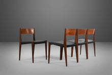 Load image into Gallery viewer, Set of Four (4) Cado PIA Danish Modern Dining Chairs in Black Vinyl, 1960s-ABT Modern

