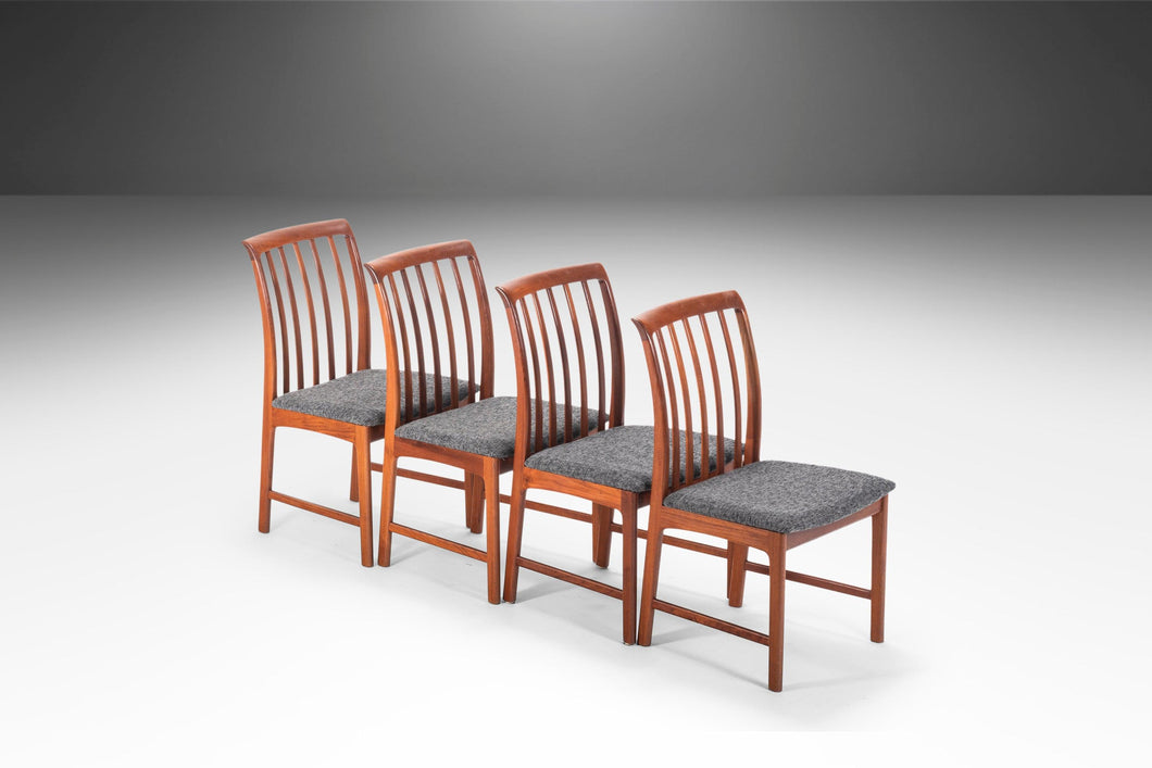 Set of Four (4) Dining Chairs by Folke Ohlsson for Dux in Teak, Sweden, c. 1960s-ABT Modern