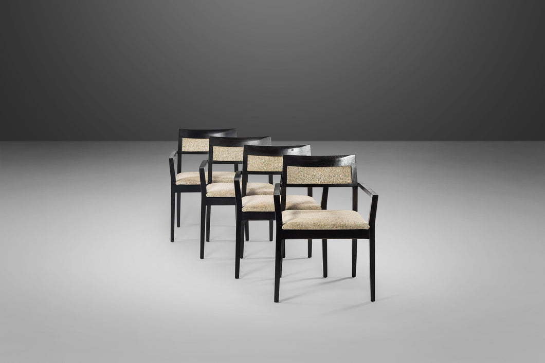 Set of Four (4) Krusin Armchairs in Ebonized Oak by Marc Krusin for Knoll, USA, c. 2000's-ABT Modern