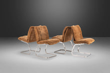Load image into Gallery viewer, Set of Four (4) Mid Century Modern / Hollywood Regency Cantilever Chairs by Roche Bobois, France, c. 1970&#39;s-ABT Modern
