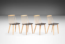 Load image into Gallery viewer, Set of Four (4) Model J 77 &#39;Farmhouse&#39; Chairs in Beech by Folke Palsson for FDB Møbelfabrik, Denmark, c. 1960&#39;s-ABT Modern
