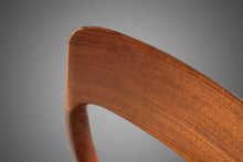 Load image into Gallery viewer, Set of Four (4) Moller Model #75 Dining Chairs in Teak and Suede by Niels Møller for J.L. Møllers, Denmark, c. 1960&#39;s-ABT Modern
