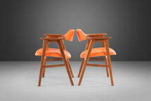Load image into Gallery viewer, Set of Four (4) Rare Model 42 Arm Chairs in Teak and Vinyl by Erik Kirkegaard for Høng Stolefabrik, Denmark, c. 1950&#39;s-ABT Modern
