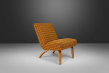 Load image into Gallery viewer, Set of Four (4) Slipper Chairs in Original Yellow Plaid Wool Fabric by Thonet, c. 1940s-ABT Modern
