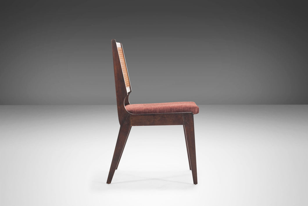 Set of Four (4) Sophisticated Cane Back Dining Chairs in the Manner of Edward Wormley, USA, c. 1950's-ABT Modern