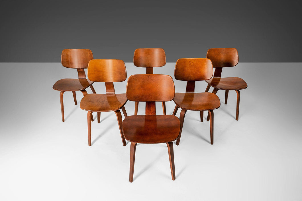 Set of Six (6) Bentwood Dining Chairs / Side Chairs by Thonet, c. 1960s-ABT Modern