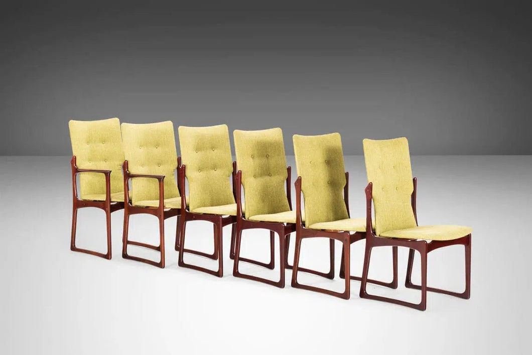 Set of Six (6) Danish Modern Model VS 231 Dining Chairs by Vamdrup Stolefabrik in Rosewood, Denmark, c. 1960's-ABT Modern
