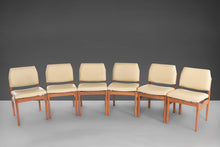 Load image into Gallery viewer, Set of Six (6) Dining Chairs in Walnut and Original Vinyl in the Manner of Jens Risom, c. 1960s-ABT Modern
