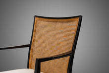 Load image into Gallery viewer, Set of Six (6) Ebony Lacquered Dining Chairs with Cane Backs by Michael Taylor for Baker Furniture, c. 1960s-ABT Modern
