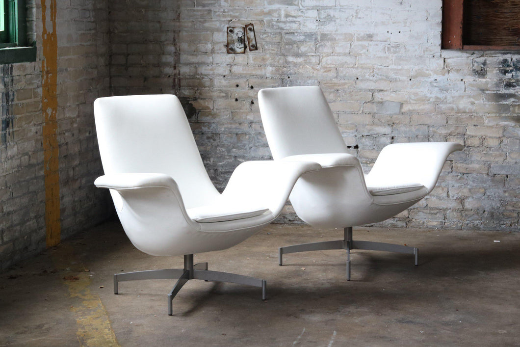 Set of Three ( 3 ) Dialogue Lounge Chairs by HBF-ABT Modern
