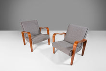 Load image into Gallery viewer, Set of Two (2) Bentwood Lounge Chairs by Thonet Newly Upholstered, c. 1940-ABT Modern
