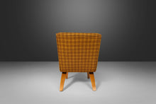Load image into Gallery viewer, Set of Two (2) Bentwood Slipper Chairs in Original Yellow Plaid Wool Fabric by Thonet, USA, c. 1940s-ABT Modern
