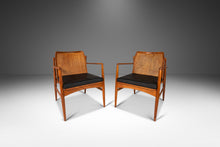 Load image into Gallery viewer, Set of Two (2) Danish Modern Lounge Chairs w/ Cane Backs by Ib Kofod Larsen for Selig, Denmark, c. 1960&#39;s-ABT Modern
