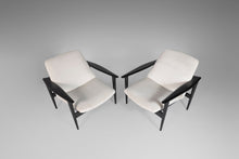 Load image into Gallery viewer, Set of Two (2) Ebonized Danish Modern Lounge Chairs Attributed to Hans Wegner - Newly Upholstered-ABT Modern
