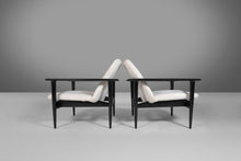 Load image into Gallery viewer, Set of Two (2) Ebonized Danish Modern Lounge Chairs Attributed to Hans Wegner - Newly Upholstered-ABT Modern
