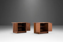 Load image into Gallery viewer, Set of Two (2) End Tables / Bedside Tables in Walnut by Milo Baughman for Directional, USA, c. 1960&#39;s-ABT Modern
