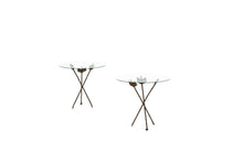 Load image into Gallery viewer, Set of Two (2) French Neoclassical / Mid Century Modern Patinad Arrow Side Tables / End Tables, Circa 1940-ABT Modern
