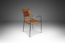 Load image into Gallery viewer, Set of Two (2) Italian Patinaed Metal and Leather Strap Armchairs, c. 1970s-ABT Modern
