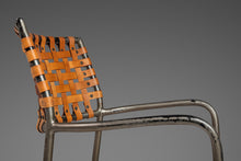 Load image into Gallery viewer, Set of Two (2) Italian Patinaed Metal and Leather Strap Armchairs, c. 1970s-ABT Modern
